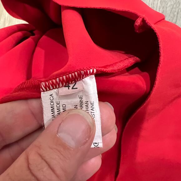 CHIARA BONI LA PETITE ROBE Women's Silvietta Cocktail Dress Size 42/US6 In Red - Picture 10 of 11